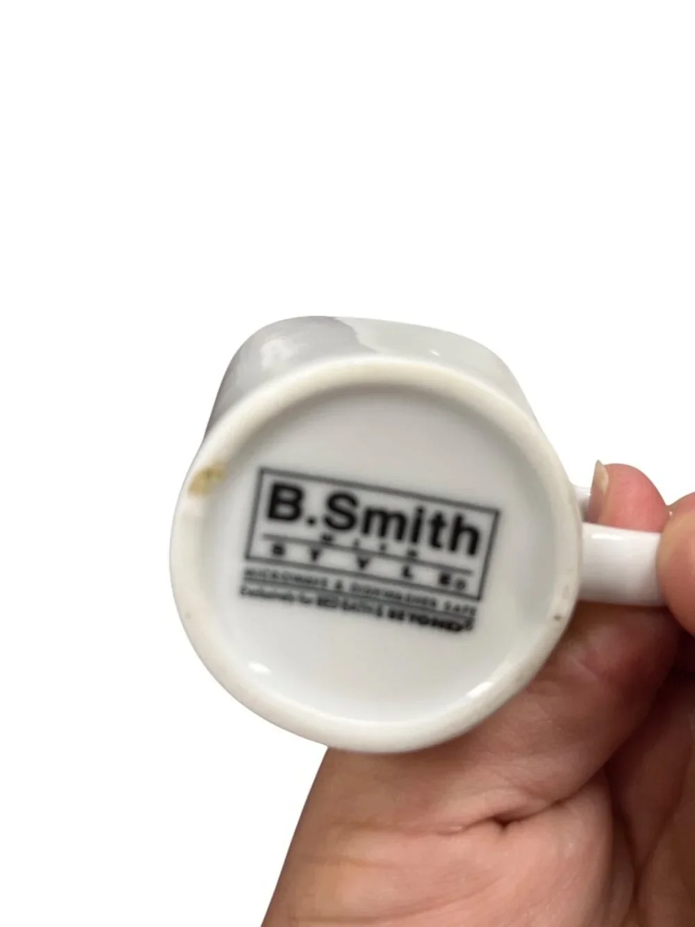 B Smith 13 piece espresso set ceramic white black rack SKU 10-586